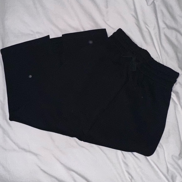 Zara black sweat skirt mid length with back slit - Picture 2 of 3